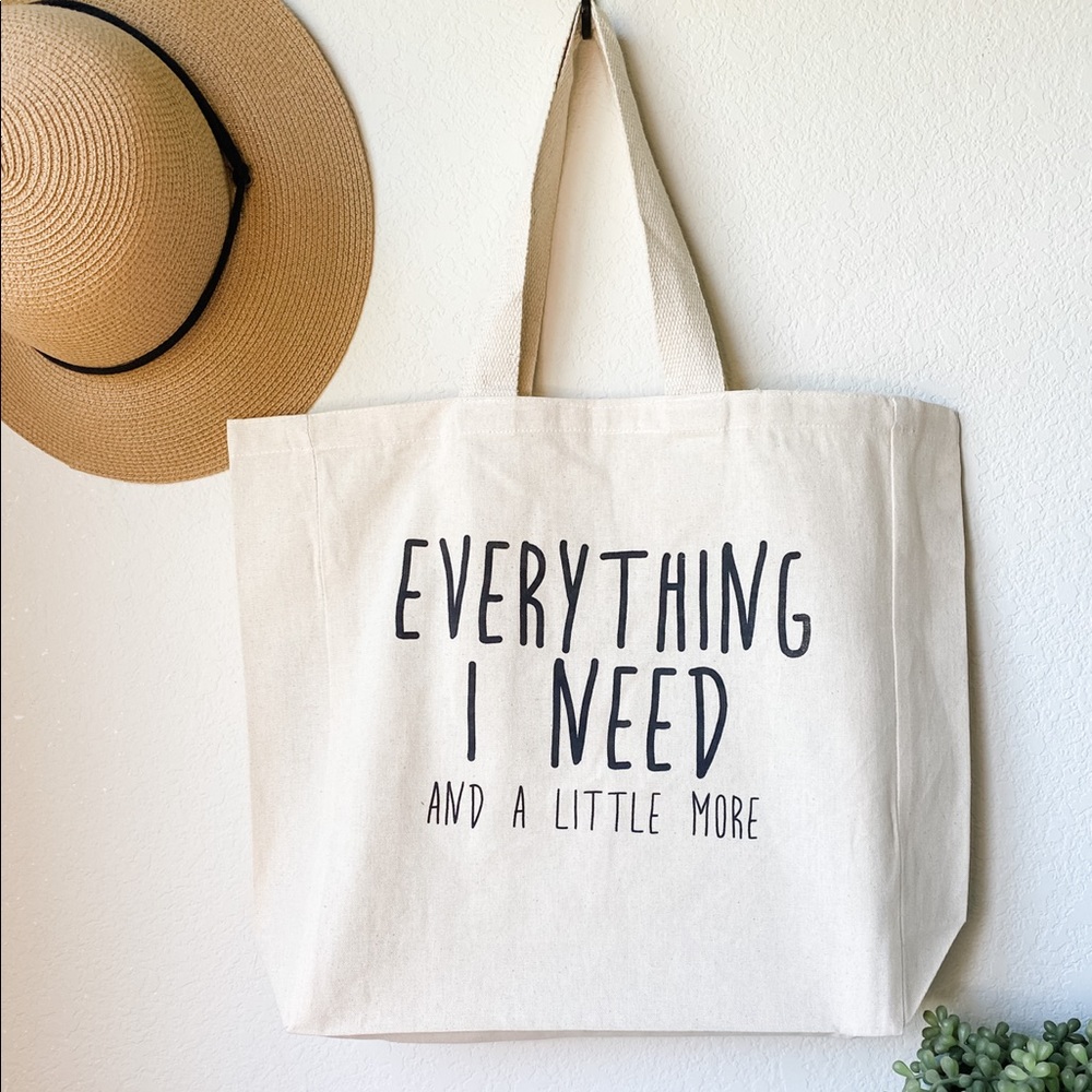 Funny Screen Printed Canvas Shopping Tote Bag - Handmade